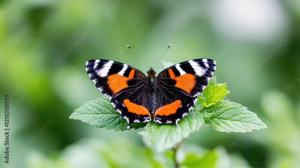 Butterfly perched on leaf, garden, nature, spring. Use nature website Butterfly perched on leaf, garden, nature, spring. Use nature website