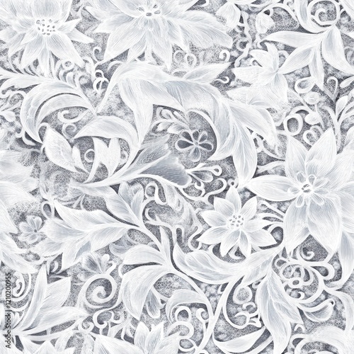Wallpaper Mural Doodle art with calming floral patterns in watercolor style creating a serene backdrop for relaxation and creativity Torontodigital.ca