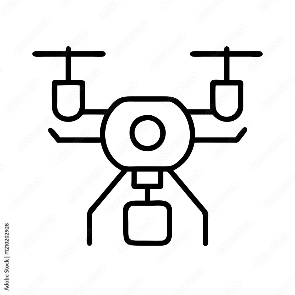 drone icon, drone line art - simple line art of drone, perfect for drone logos and icons drone icon, drone line art - simple line art of drone, perfect for drone logos and icons