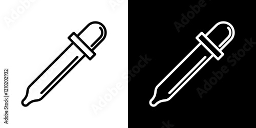 Color picker vector icon in thin line style