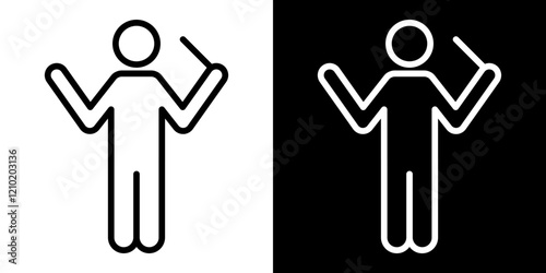 Conductor vector icon in thin line style