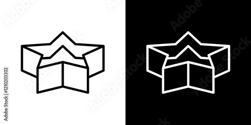 Cookie cutter vector icon in thin line style