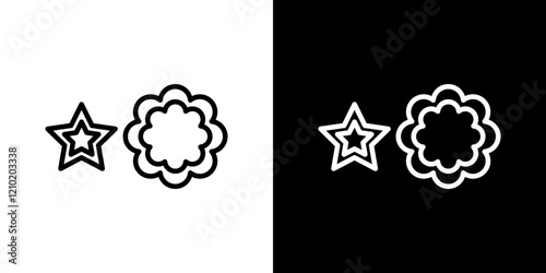 Cookie cutter vector icon in thin line style