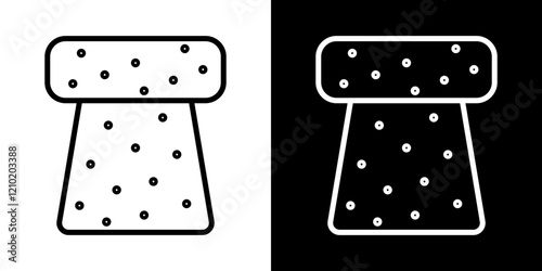 Cork vector icon in thin line style