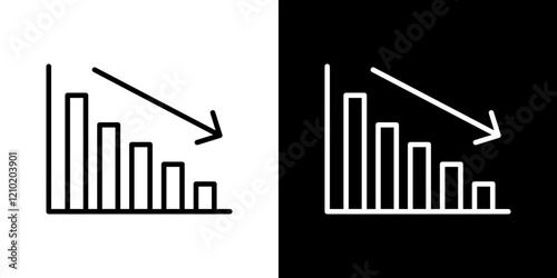 Decrease vector icon in thin line style