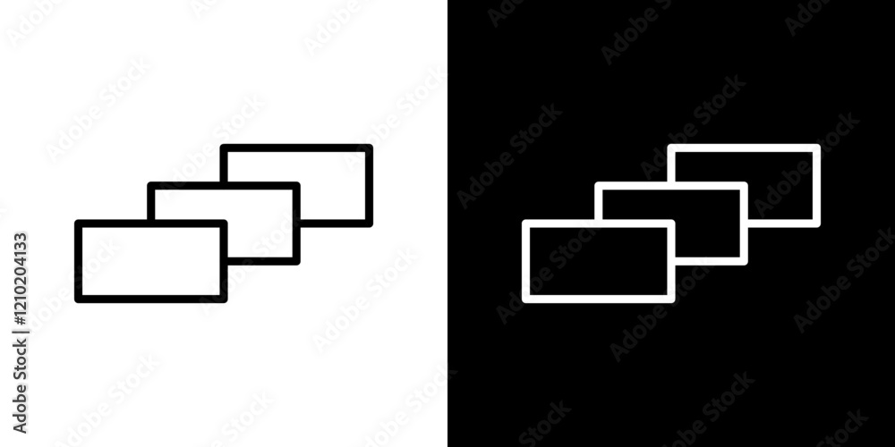 Depth perception vector icon in thin line style Depth perception vector icon in thin line style