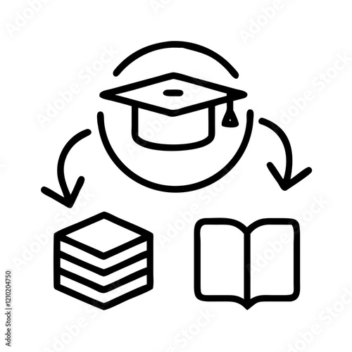 education reform icon, education reform line art - simple line art of education reform, perfect for education reform logos and icons