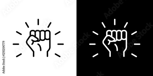 Empowerment vector icon in thin line style