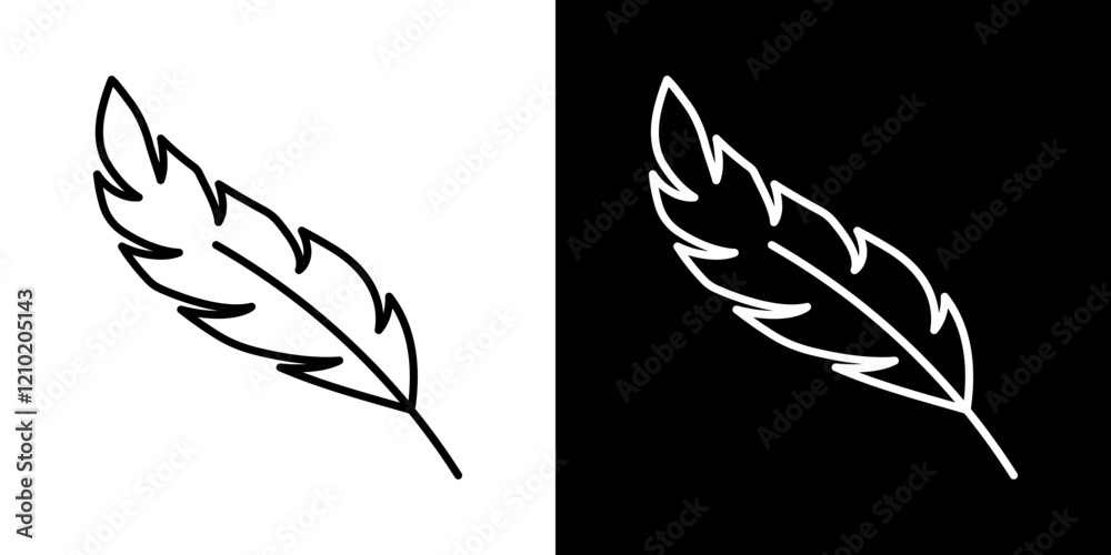 Feather Icons vectors. black solid and liner versions