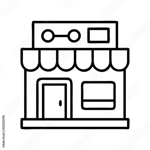 electronics store icon, electronics store line art - simple line art of electronics store, perfect for electronics store logos and icons