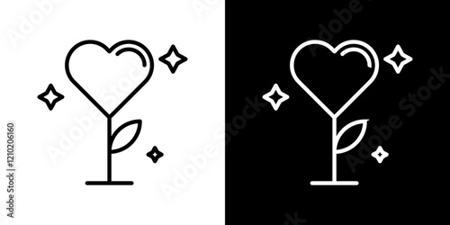 Gratitude vector icon in thin line style