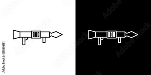 Grenade Launcher vector icon in thin line style