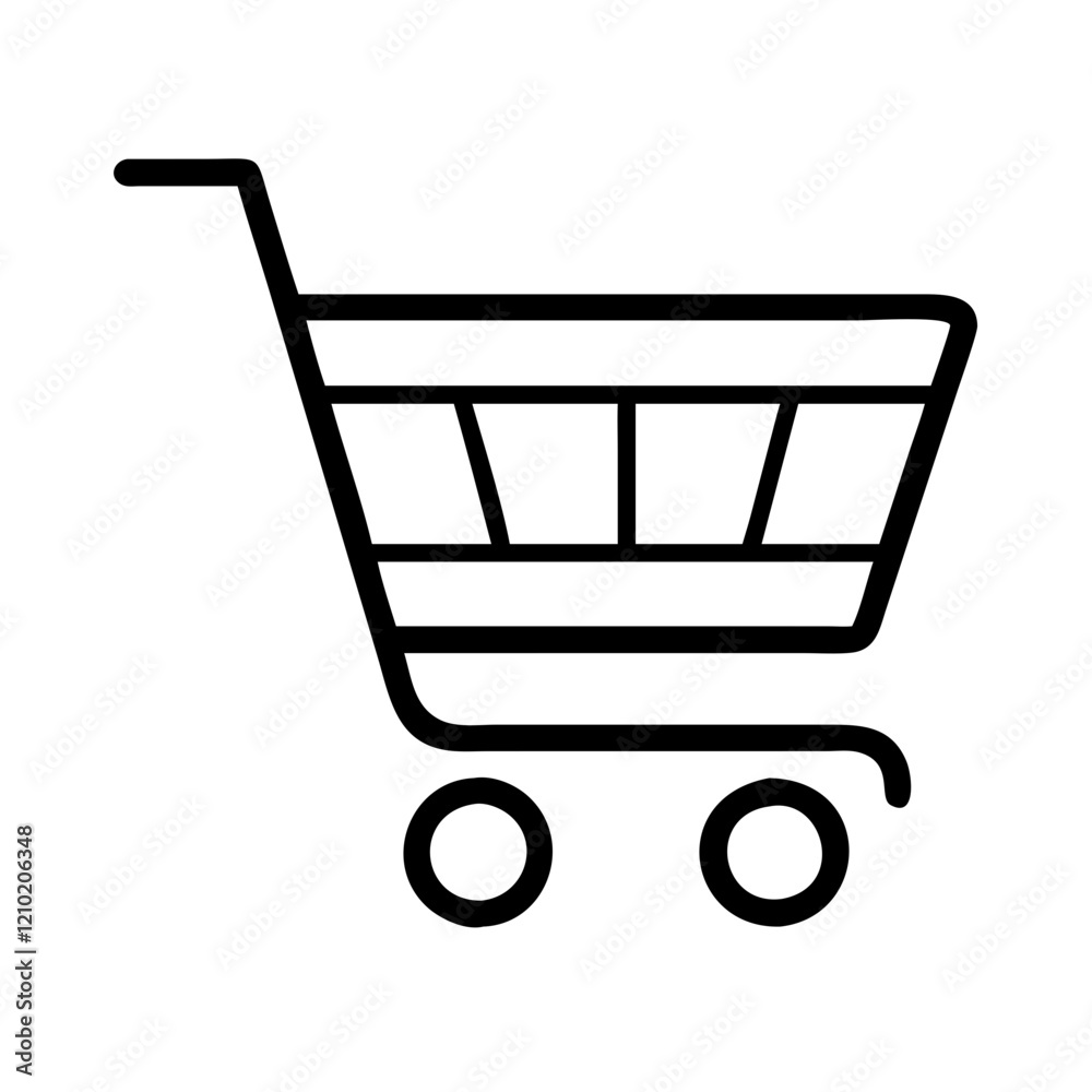 empty cart icon, empty cart line art - simple line art of empty cart, perfect for empty cart logos and icons empty cart icon, empty cart line art - simple line art of empty cart, perfect for empty cart logos and icons