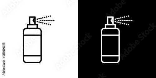 Hair spray vector icon in thin line style
