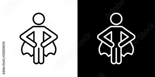 Hero vector icon in thin line style