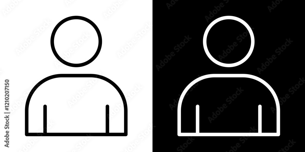 Individual vector icon in thin line style Individual vector icon in thin line style