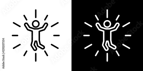 Joy vector icon in thin line style