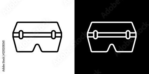 Lunch box vector icon in thin line style