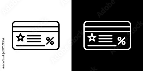 Loyalty card vector icon in thin line style