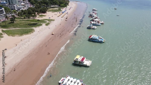 boats on the most beautiful and blue beach in the northeast in joão pessoa (boats on the most beautiful and blue beach in the northeast in joão pessoa)