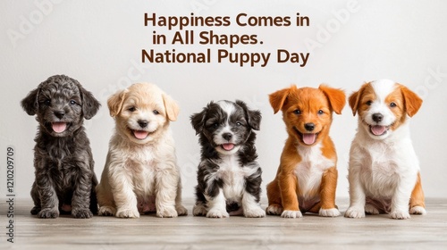 National Puppy Day Cute puppies celebrating National Puppy Day