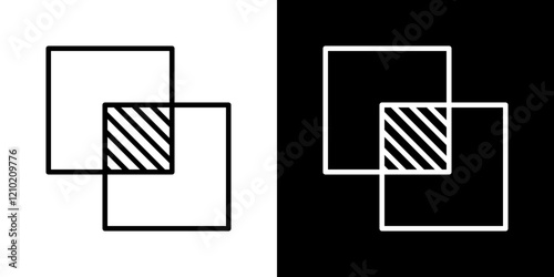 Opacity icons set in black filled and stroke line style