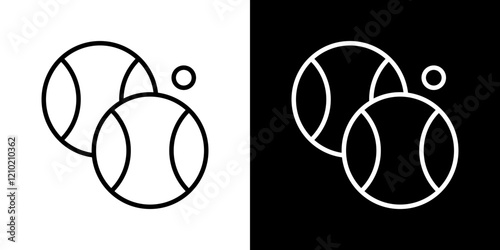 Petanque vector icon in thin line style