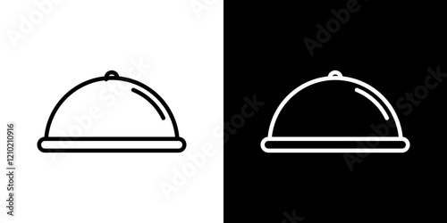 Platter vector icon in thin line style