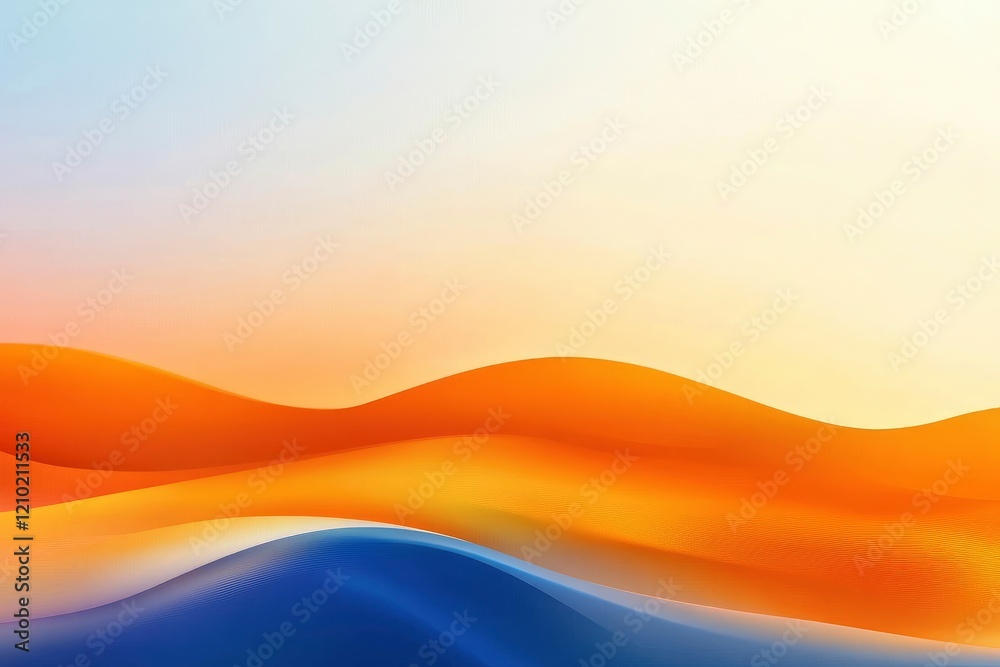 Abstract Orange and Blue Wave Background Image Abstract Orange and Blue Wave Background Image