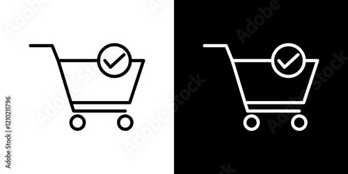 Purchase order vector icon in thin line style