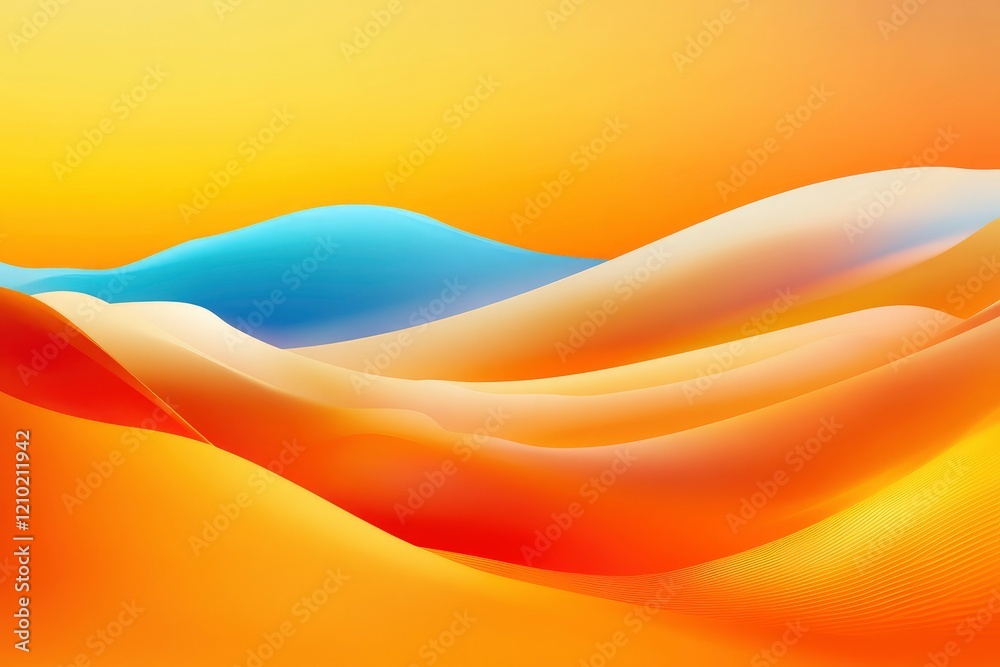 Fototapeta premium Abstract Orange and Blue Wave Background Image