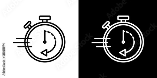 Quick vector icon in thin line style