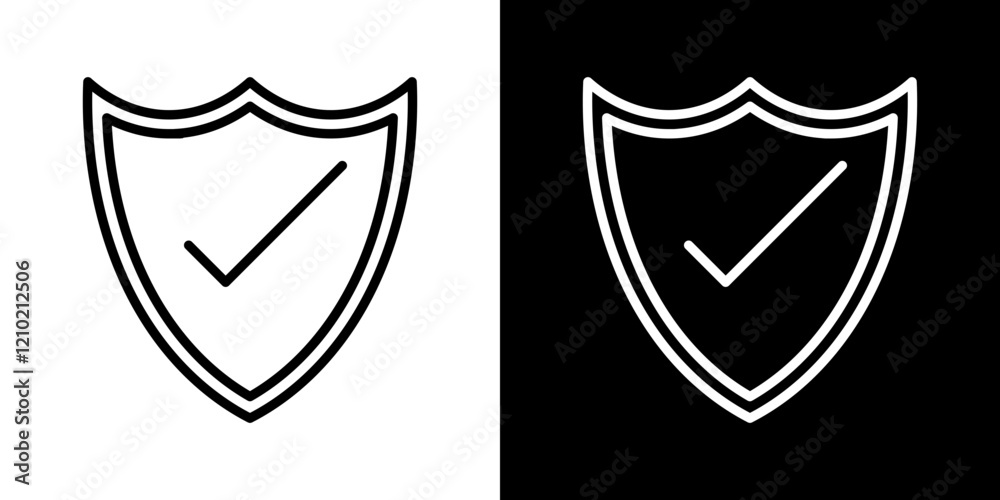 Reliable vector icon in thin line style Reliable vector icon in thin line style