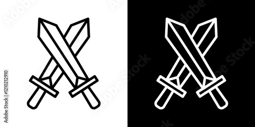 Role playing game vector icon in thin line style
