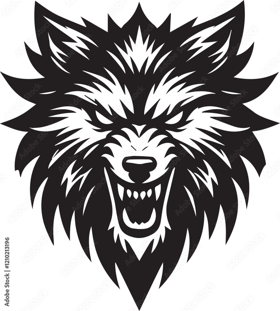 Fototapeta premium wolf tribal tattoo