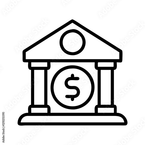 federal reserve icon, federal reserve line art - simple line art of federal reserve, perfect for federal reserve logos and icons