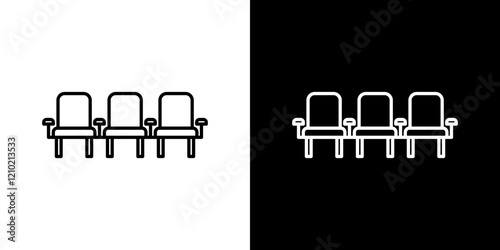Seats vector icon in thin line style