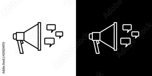 Social campaign vector icon in thin line style