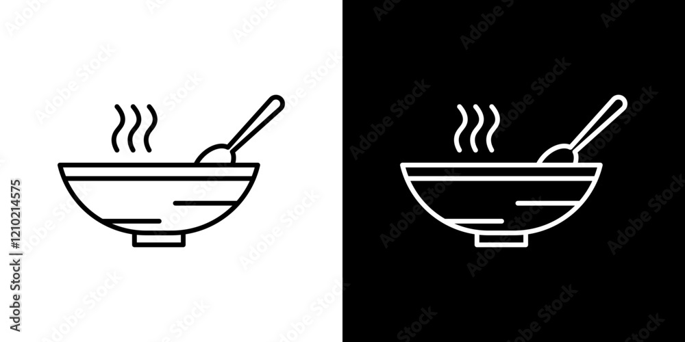 Stew vector icon in thin line style Stew vector icon in thin line style
