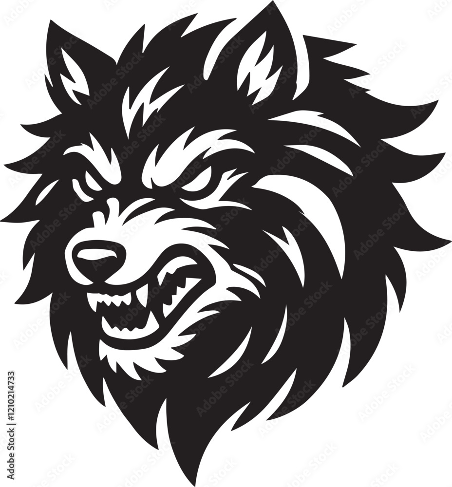 Fototapeta premium wolf head vector