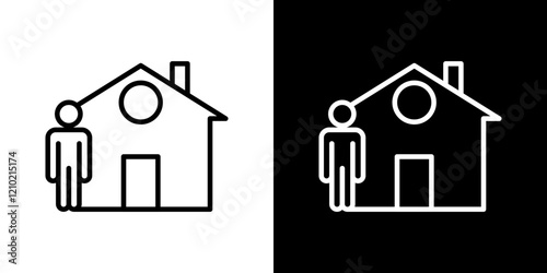 Tenant vector icon in thin line style