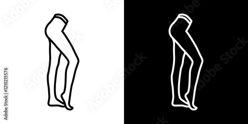 Tights vector icon in thin line style