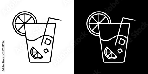 Tom Collins vector icon in thin line style