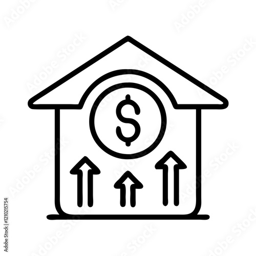 financial stability icon, financial stability line art - simple line art of financial stability, perfect for financial stability logos and icons
