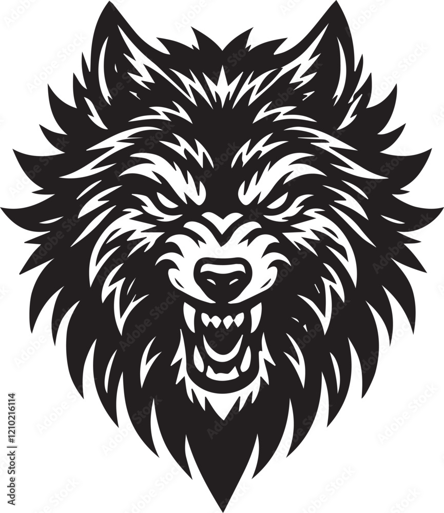 Fototapeta premium wolf head vector