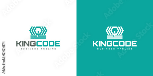 king code logo vector