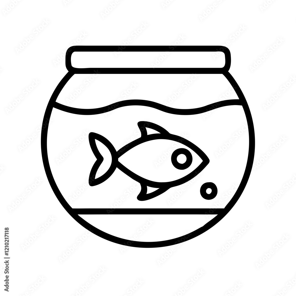 fish bowl icon, fish bowl line art - simple line art of fish bowl, perfect for fish bowl logos and icons fish bowl icon, fish bowl line art - simple line art of fish bowl, perfect for fish bowl logos and icons