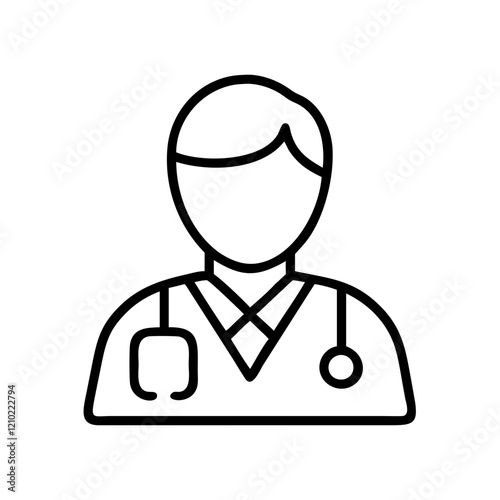 general practitioner icon, general practitioner line art - simple line art of general practitioner, perfect for general practitioner logos and icons