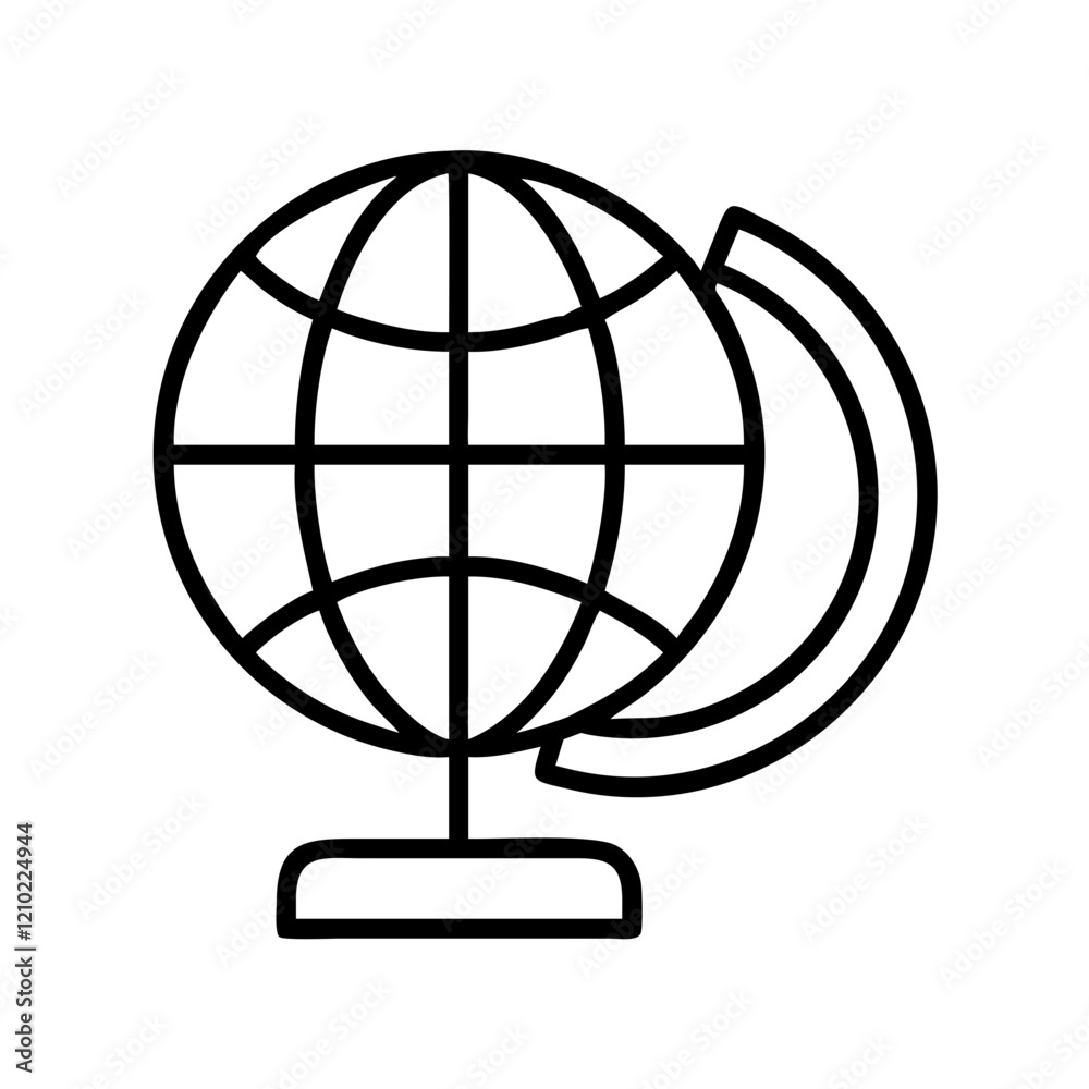 globe icon, globe line art - simple line art of globe, perfect for globe logos and icons globe icon, globe line art - simple line art of globe, perfect for globe logos and icons