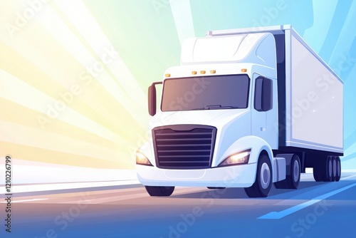 Innovative cargo transportation optimization at a smart port terminal transportation hub digital illustration urban environment dynamic viewpoint